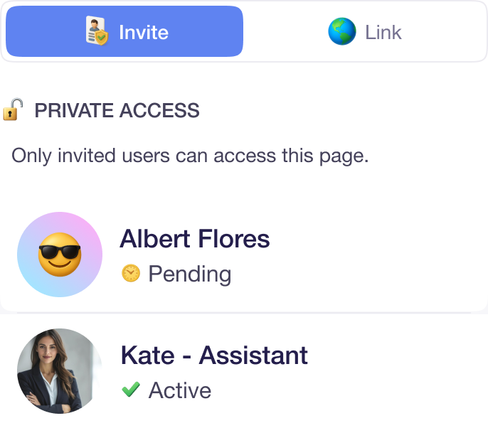 Access control preview